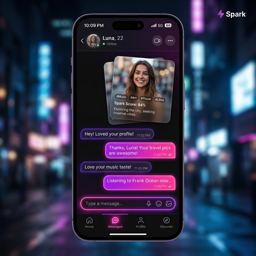 LoveFinity Dating App Mockup