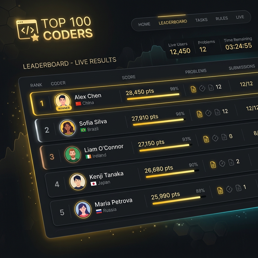 Top 100 Coders Mockup